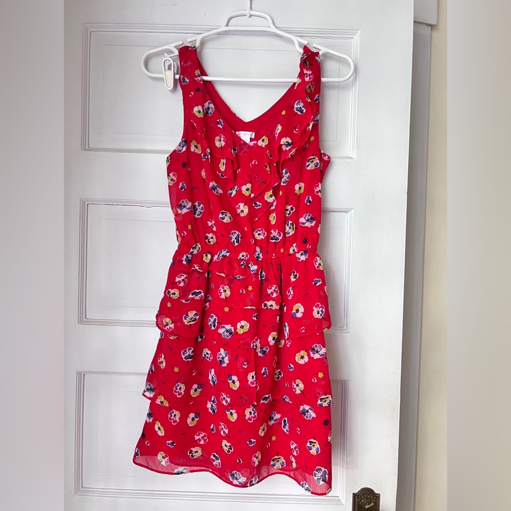 New with Tags Xhilaration Red Floral Girl’s Junior Dress